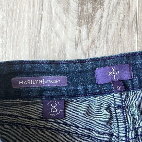NYDJ Not Your Daughter’s Jeans Marilyn Straight Leg Dark Wash Jeans 4 Petite - Picture 4 of 6
